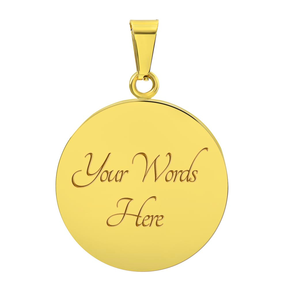 "Not All Who Wander Are Lost" Circle Necklace