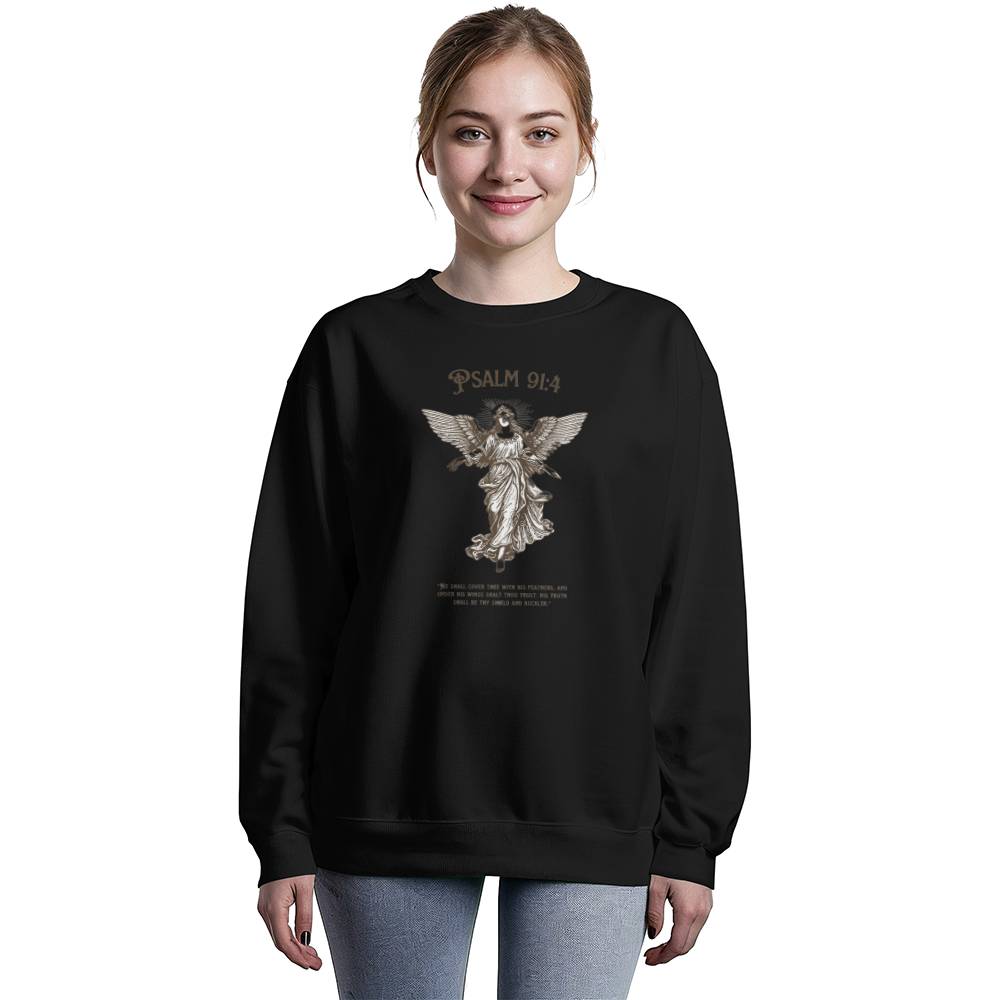 Psalm 91:4 Unisex Crewneck Sweatshirt