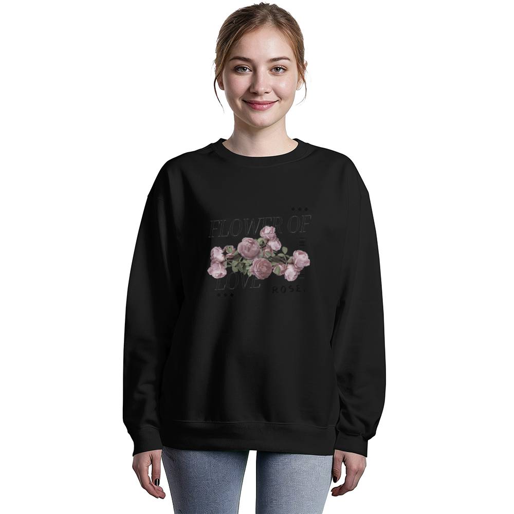 "Flower Of Love Rose" Unisex Crewneck Sweatshirt