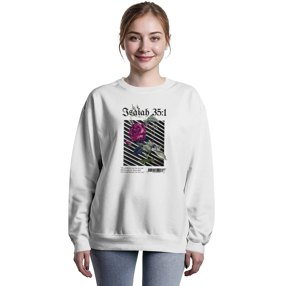 Isaiah 35:1 Unisex Crewneck Sweatshirt