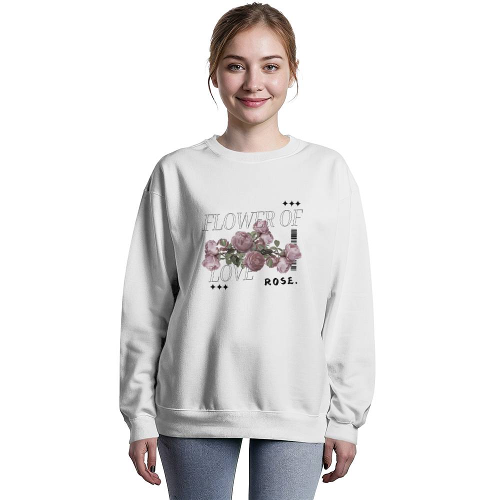 "Flower Of Love Rose" Unisex Crewneck Sweatshirt