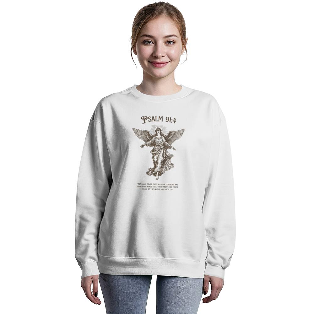 Psalm 91:4 Unisex Crewneck Sweatshirt