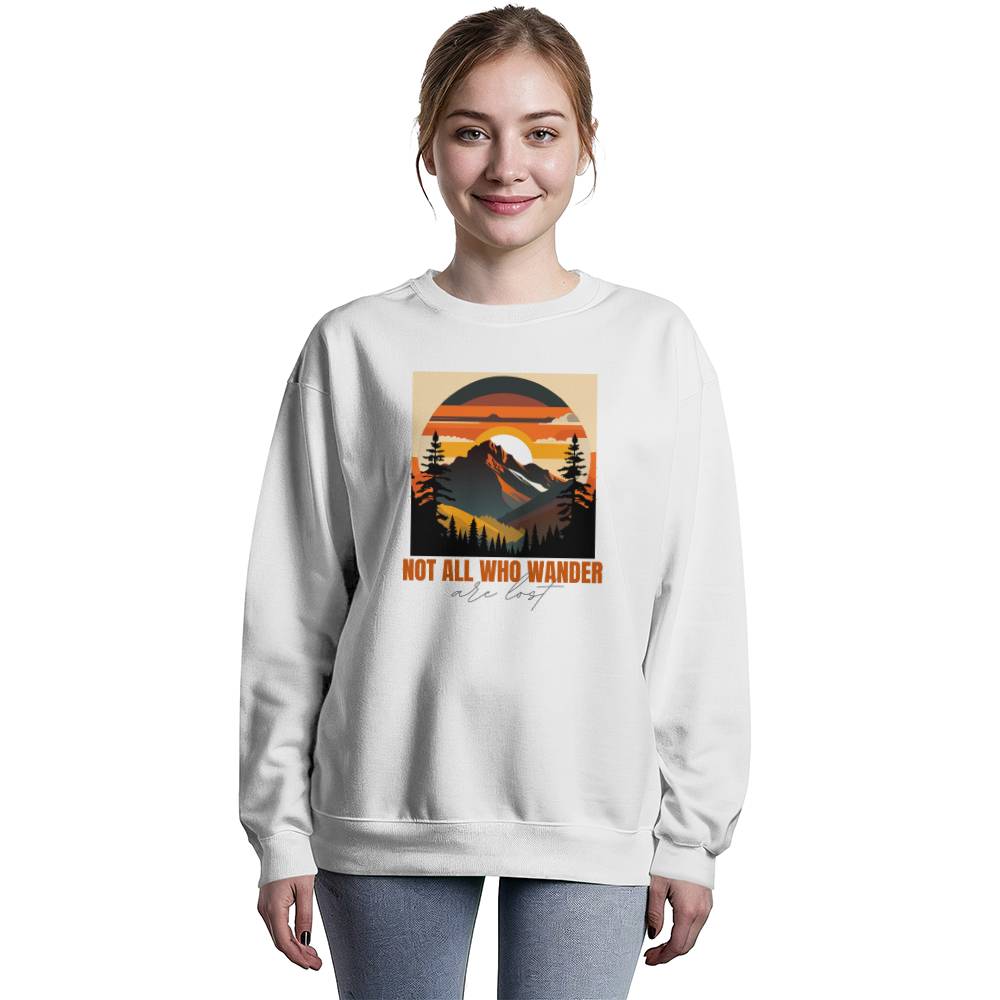 "Not All Who Wander Are Lost" Unisex Crewneck Sweatshirt