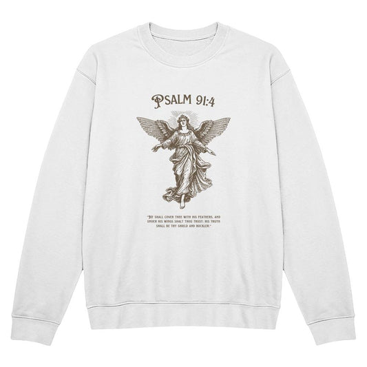 Psalm 91:4 Unisex Crewneck Sweatshirt