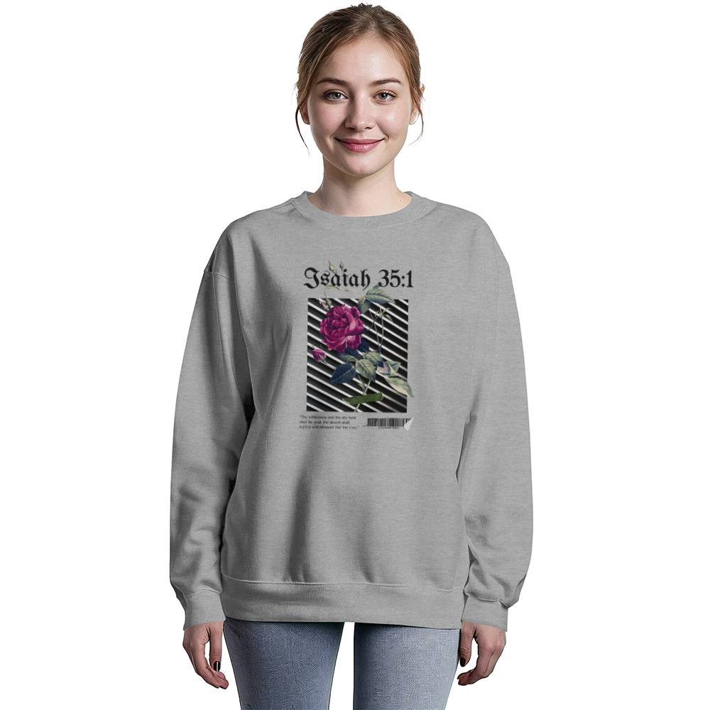 Isaiah 35:1 Unisex Crewneck Sweatshirt