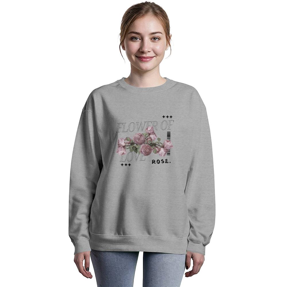 "Flower Of Love Rose" Unisex Crewneck Sweatshirt