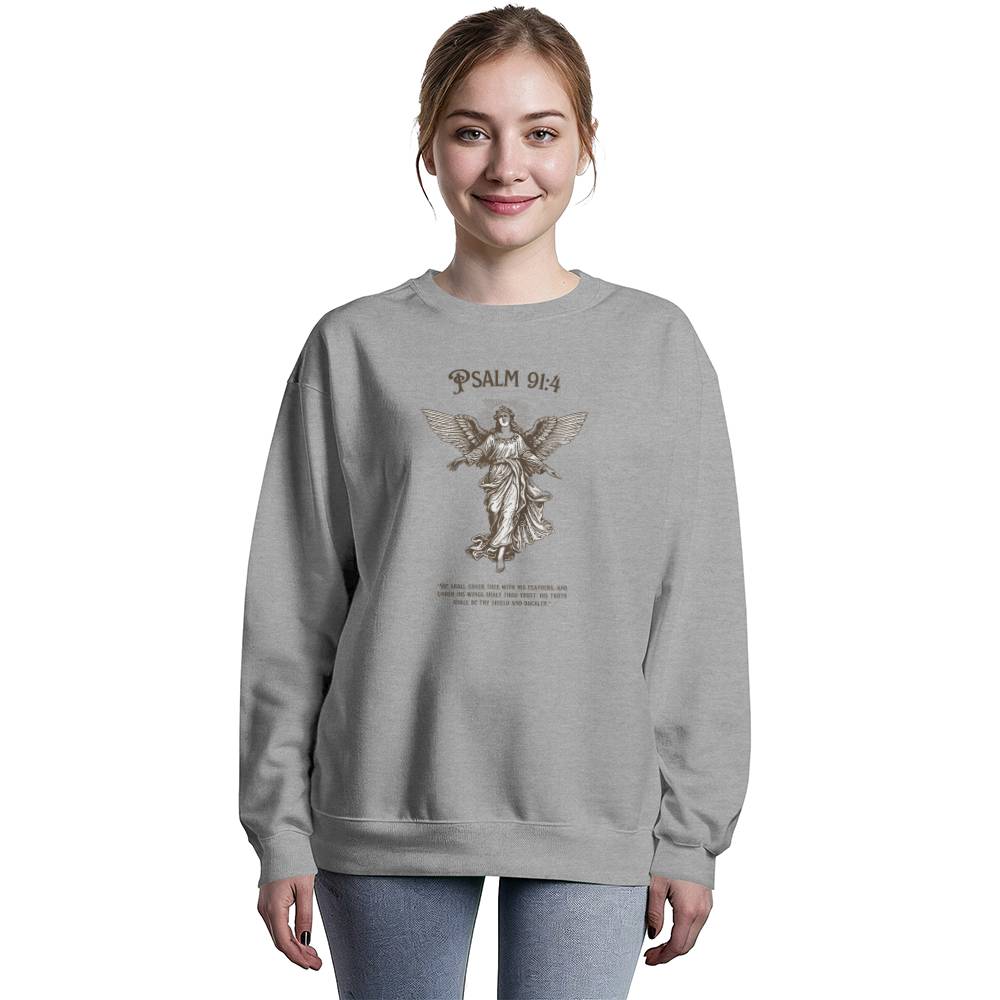 Psalm 91:4 Unisex Crewneck Sweatshirt