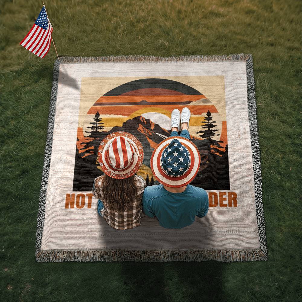 "Not All Who Wander Are Lost" Woven Blanket