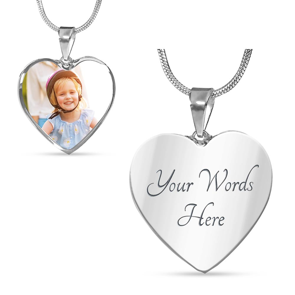 Customized/Personalized Engraved Heart Necklace