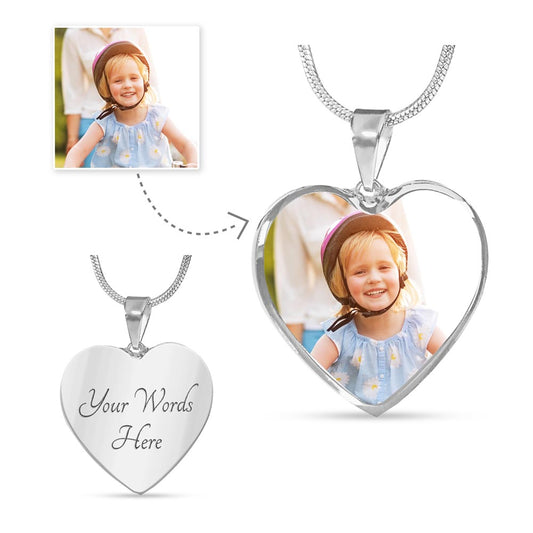 Customized/Personalized Engraved Heart Necklace
