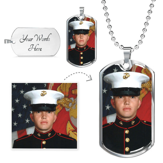 Customized/Personalized Engraved Dog Tag Necklace