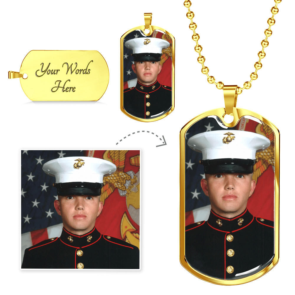 Customized/Personalized Engraved Dog Tag Necklace