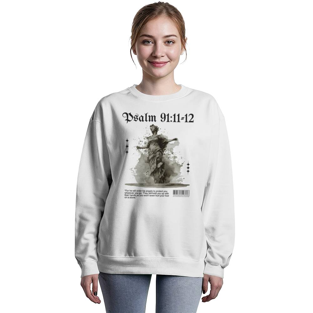 Psalm 91:11-12 Unisex Crewneck Sweatshirt