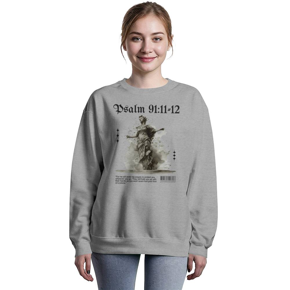 Psalm 91:11-12 Unisex Crewneck Sweatshirt